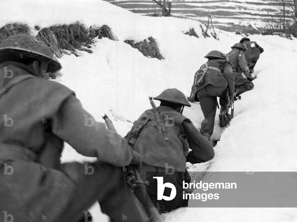 Allied troops advancing in Italy, Italy