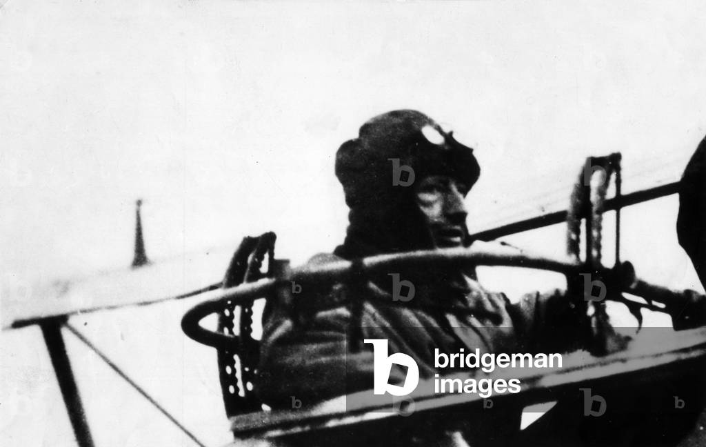 Gabriele D'Annunzio on an airplane