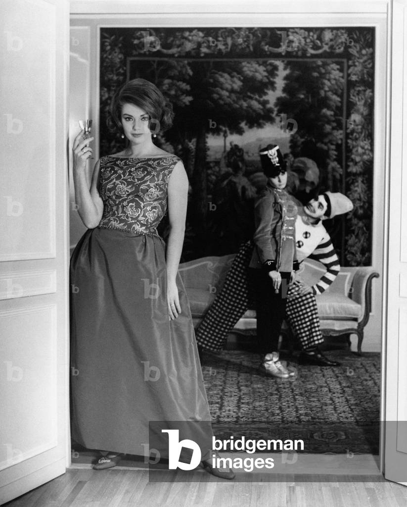 Sylva Koscina wearing an evening dress,, 1963
