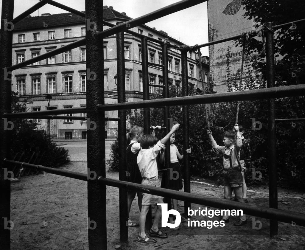 German children at a playground