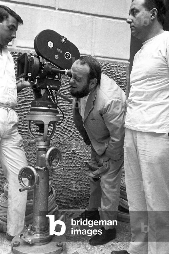 Marco Ferreri on the film set of The Ape Woman, Unspecified, 1963 (b/w photo)