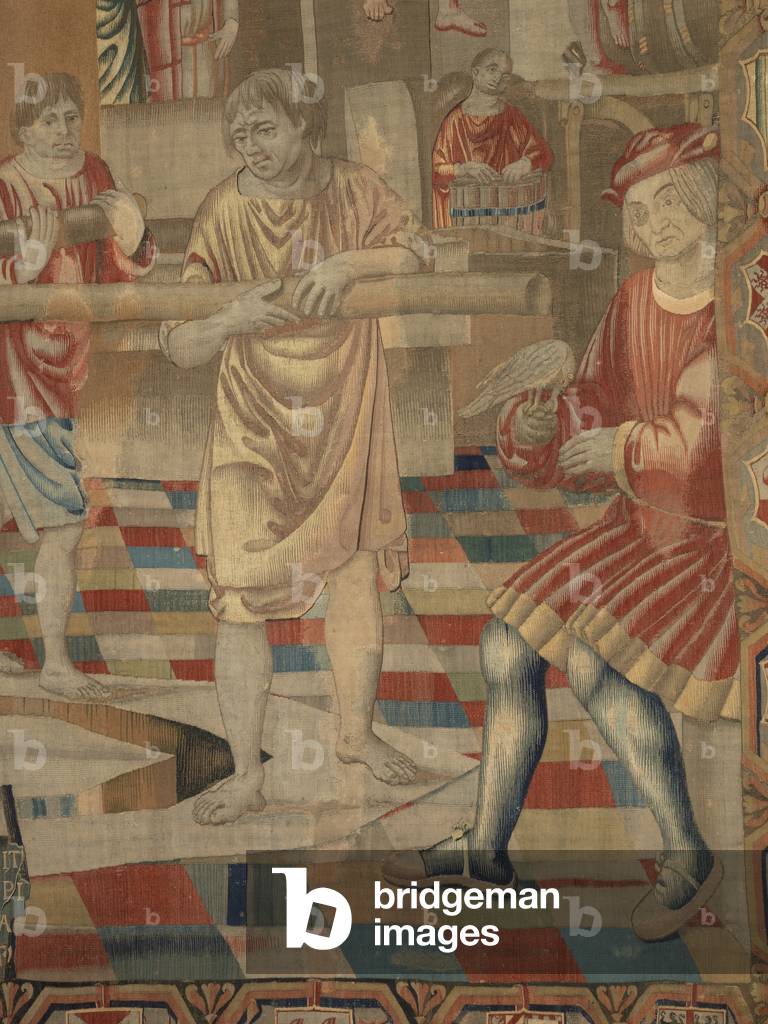 September (Settembre), by Benedetto da Milano upon drawing by Bramantino, c. 1503-1508, 16th century (tapestry)
