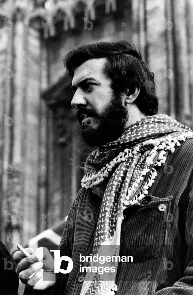 Mario Capanna taking part in a march by Student Movement (MS)