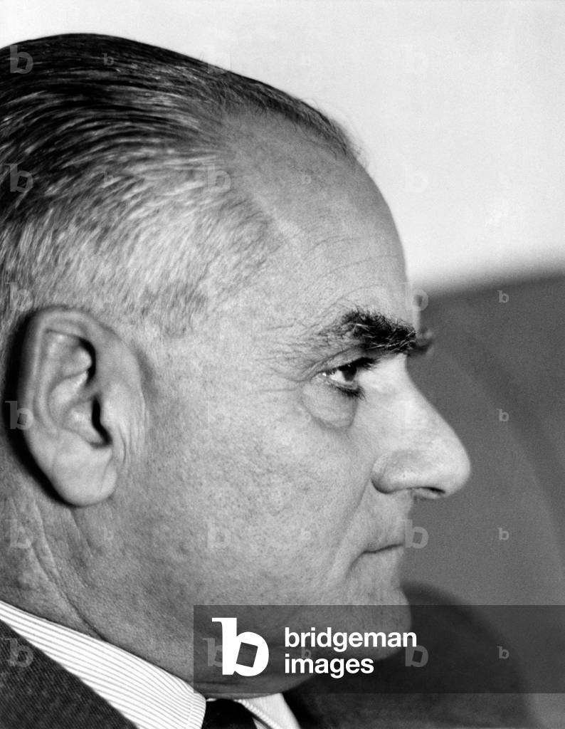 Close-upof writer Alberto Moravia