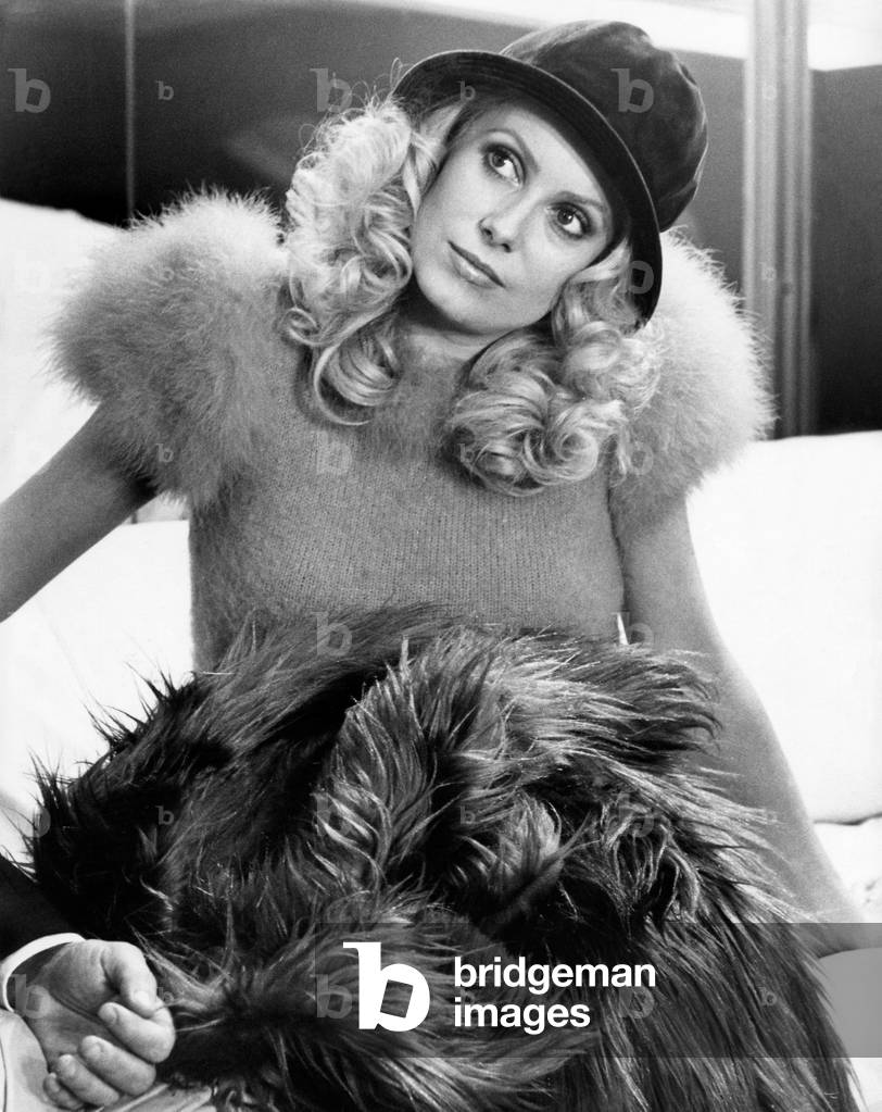 Catherine Deneuve on the set of the film 'A Slightly Pregnant Man'