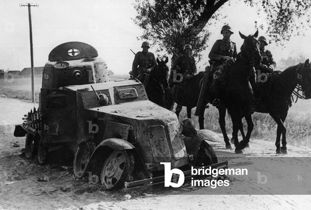 German soldiers on horseback