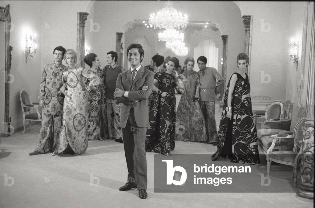 Valentino in his atelier, Rome, Italy, 1967