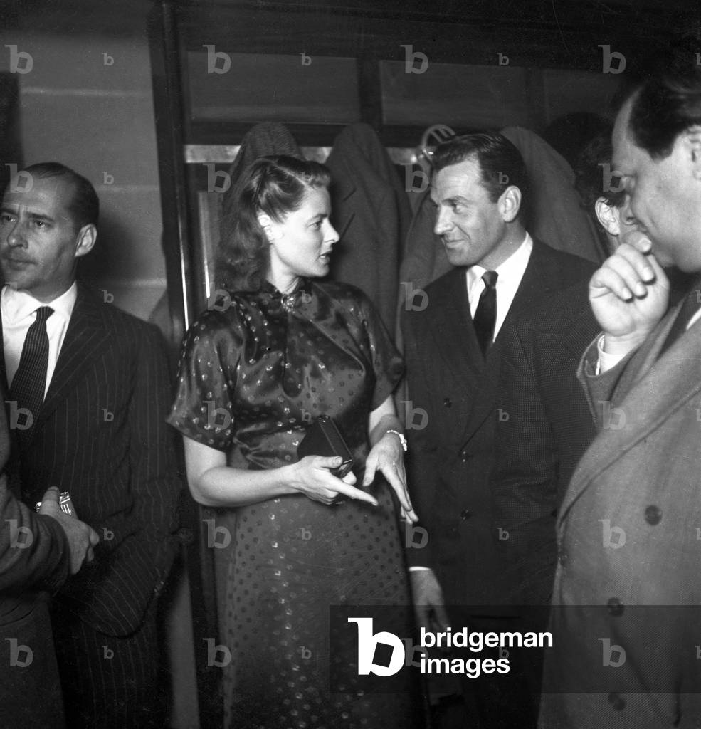 Roberto Rossellini and Ingrid Bergman, Italy, 1952 (b/w photo)