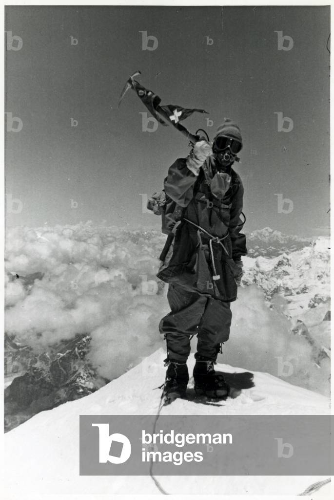 Hansruedi von Gunten on the top of the Mount Everest