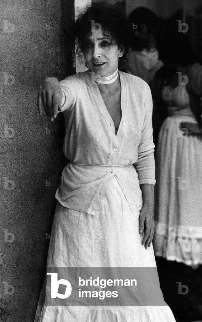 Valentina Cortese during the rehearsal