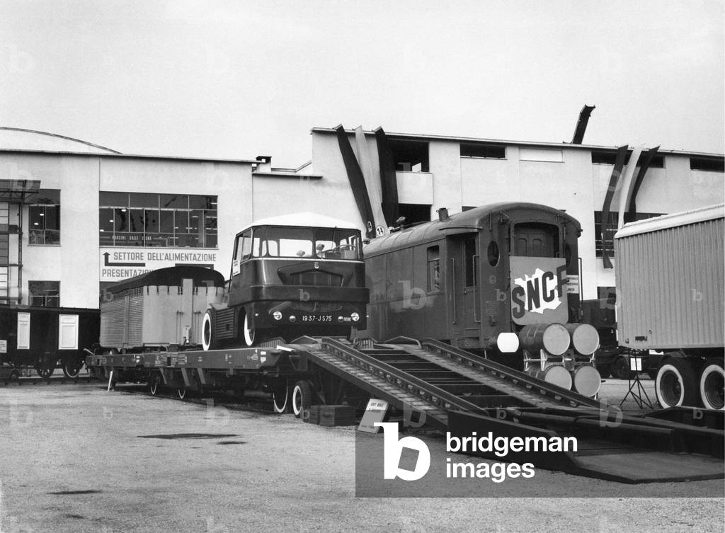 A SNCF railway carriage at the Milan Trade Fair, Milan, Italy