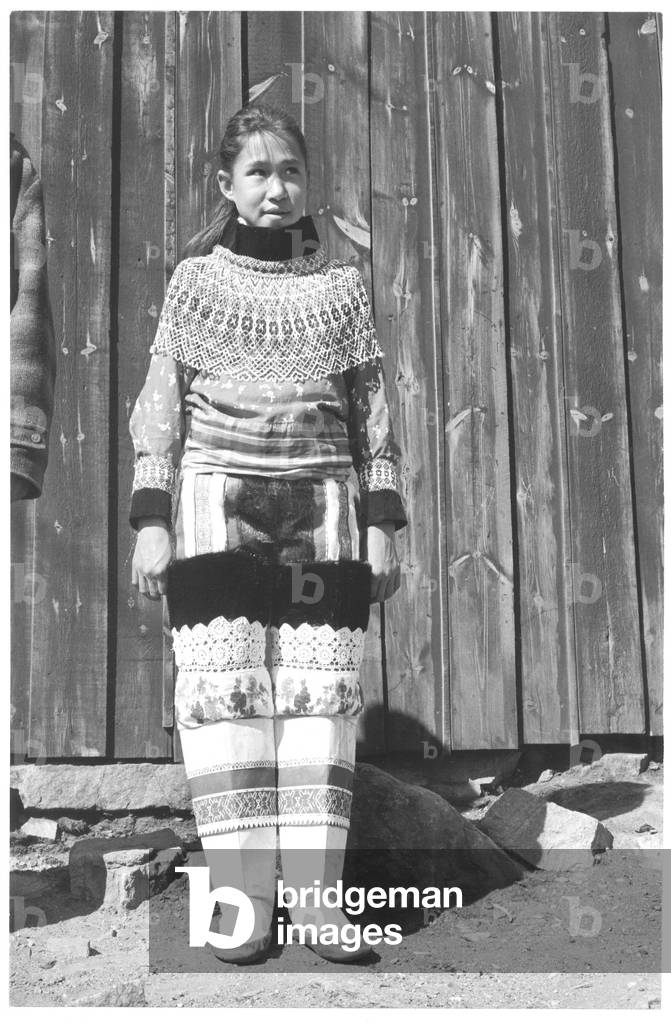 Inuit girl posing