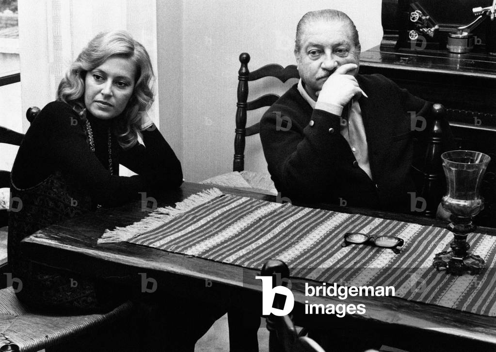 Anton Giulio Majano sitting with Maresa Gallo