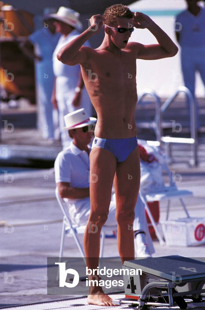 Michael Gross in the swimming pool