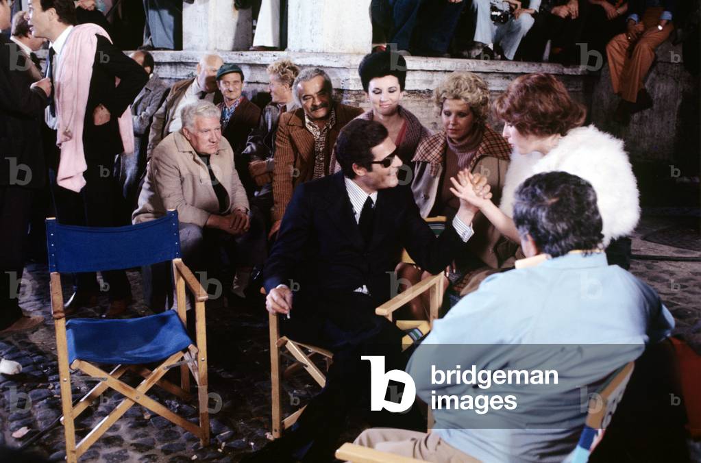 Marcello Mastroianni and Stefania Sandrelli on the set of the film We All Loved Each Other So Much, Italy, 1974 (photo)