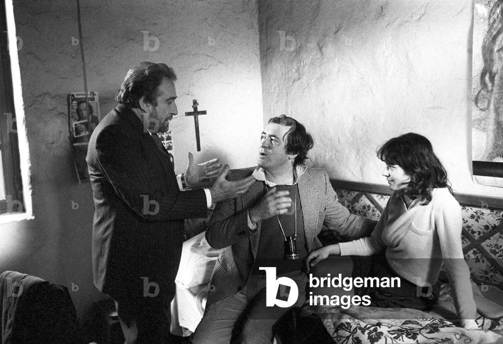 Ugo Tognazzi and Bernardo Bertolucci in Tragedy of a Ridiculous Man, Italy, 1981 (b/w photo)