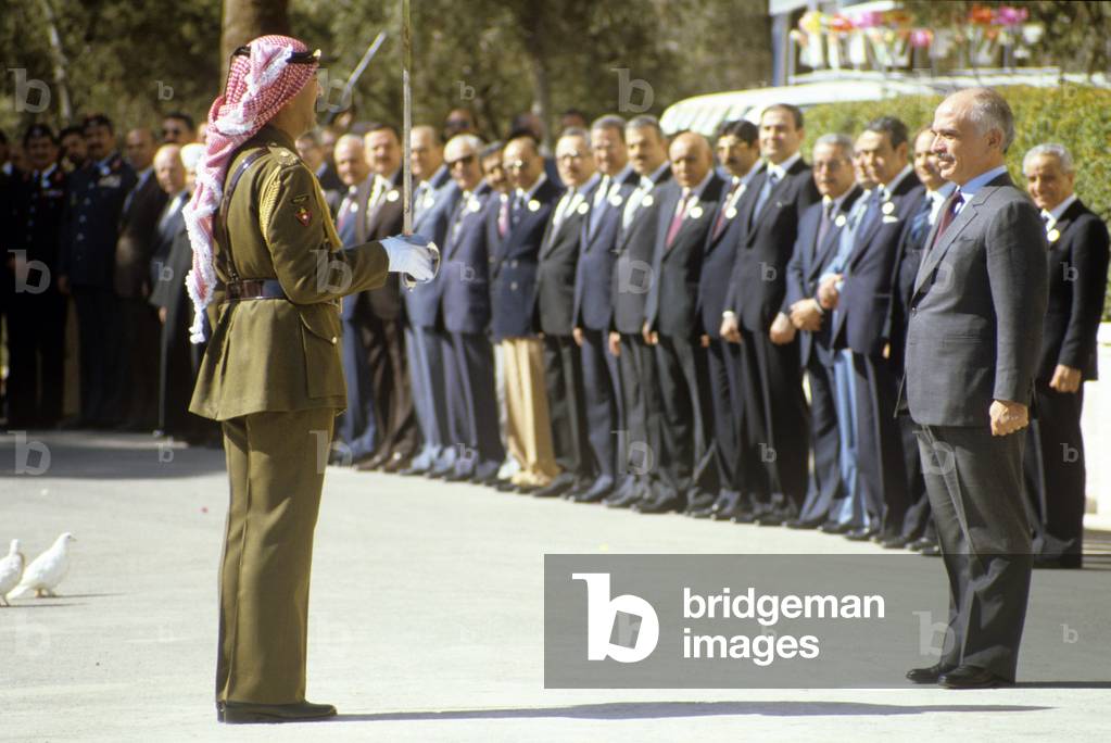 Homage of the army to King Hussein of Jordan, Amman, Jordan