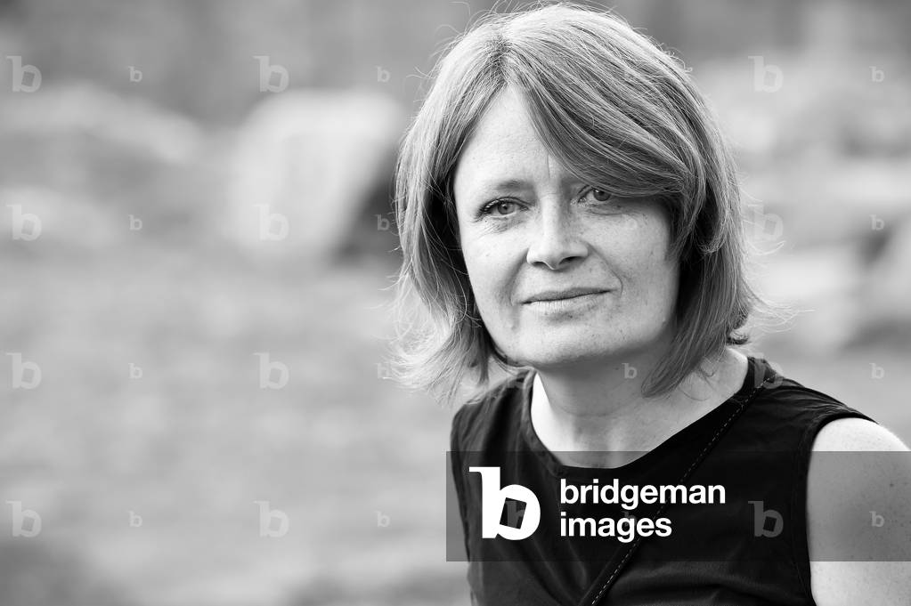 Italian poet Elisa Biagini at the XX edition of the International Literature Festival in Rome entitled 'Reading the world', in the new setting of the Palatine Stadium, Rome (Italy), July 22nd, 2021