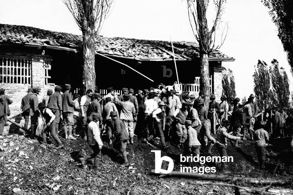 A bombed building in Cervignano del Friuli
