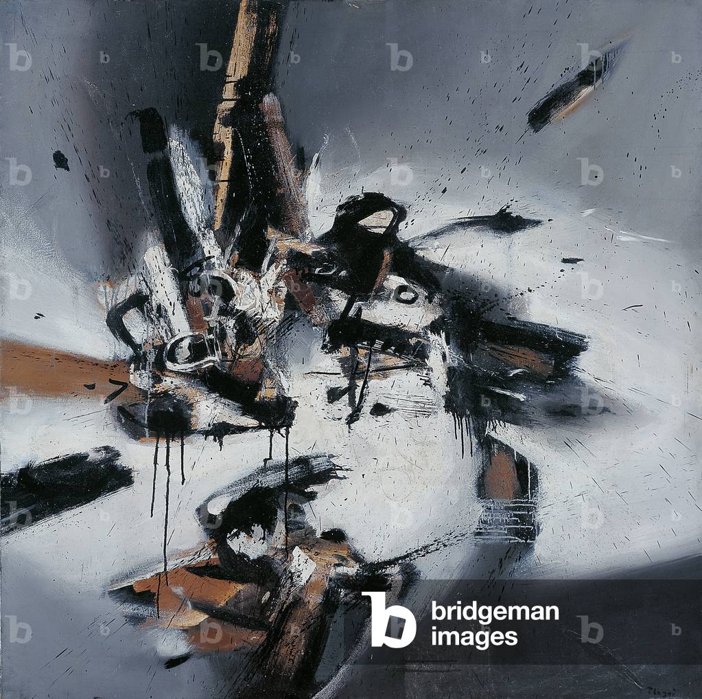 Moment (Momento), by Fabrizio Plessi, 1961, 20th Century, oil on canvas, 145,5 x 145,2 cm