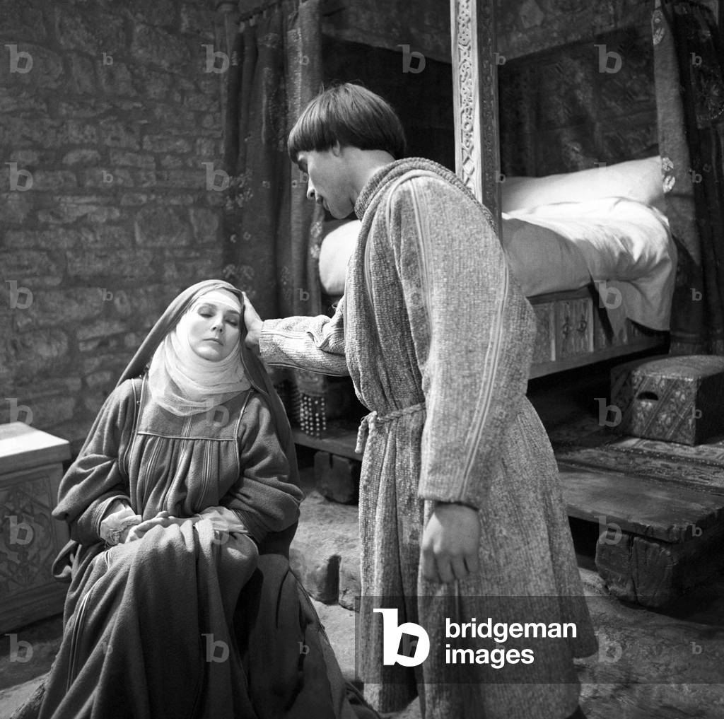Actors Graham Faulkner and Valentina Cortese, Unspecified, 1972 (b/w photo)