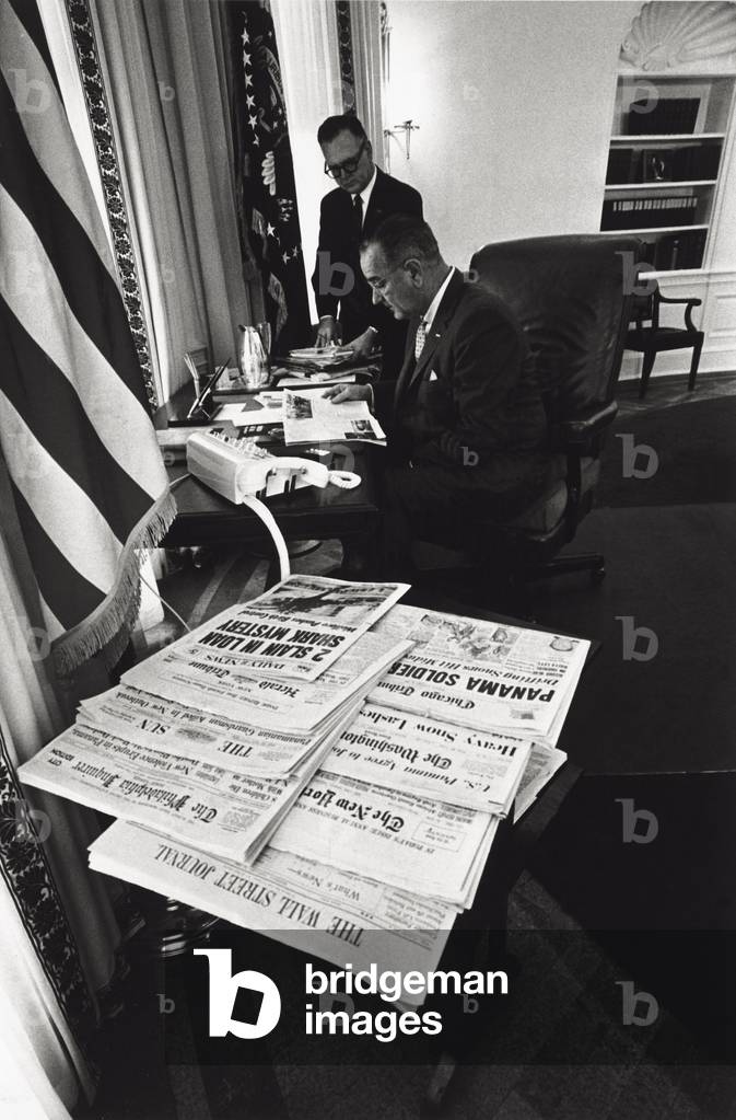 Lyndon Johnson with Walter Jenkins