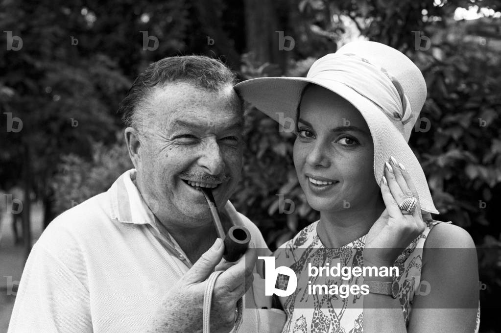 Xavier Cugat and Abbe Lane, 1963 (b/w photo)
