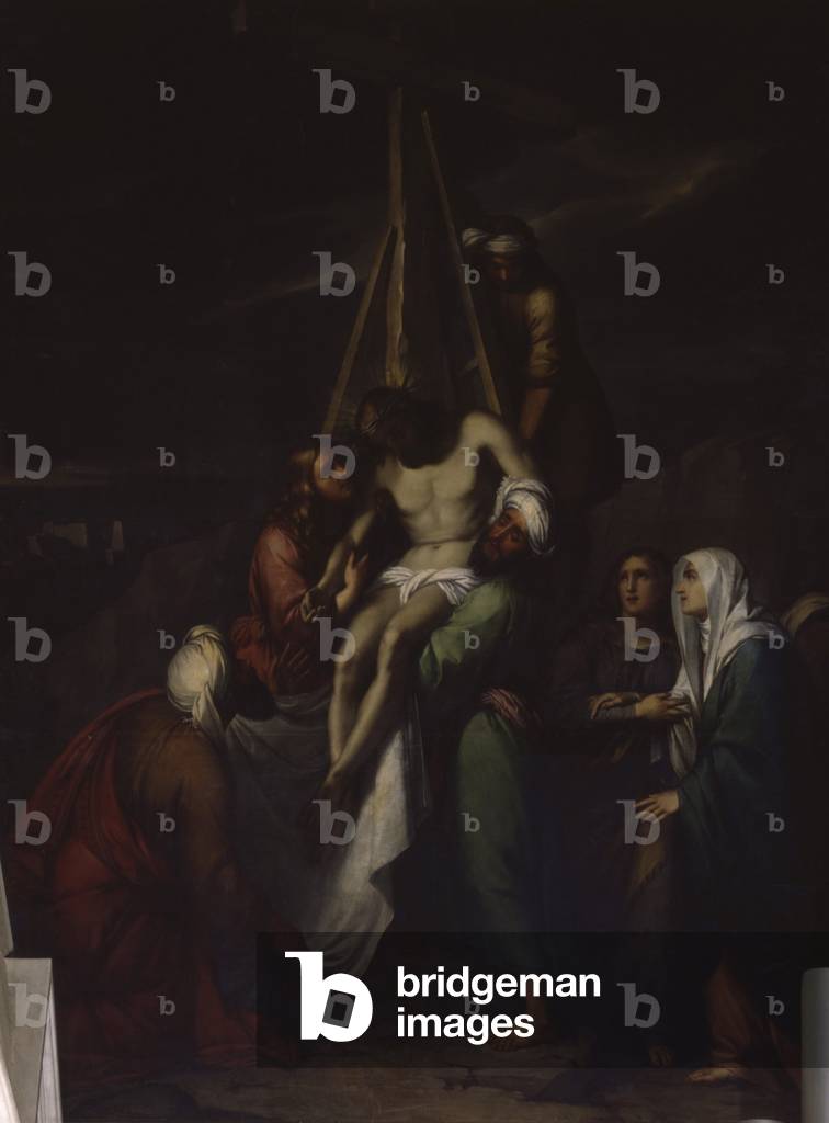 Deposition, by Felice Schiavoni, 1830, 19th Century, oil on canvas