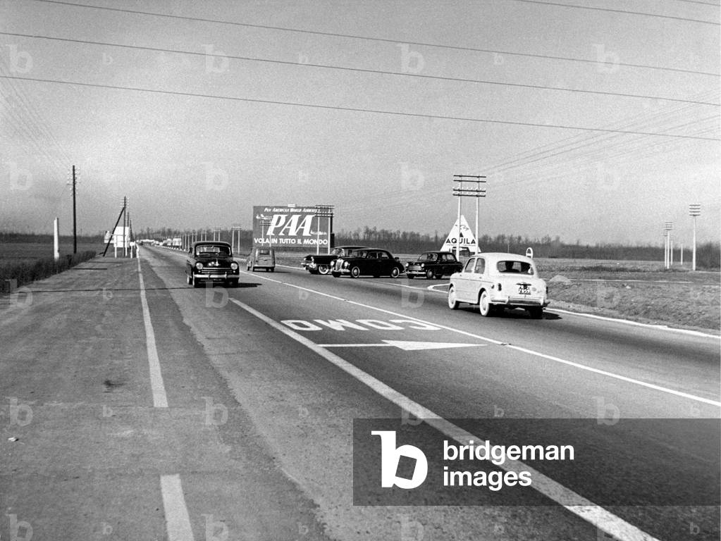 Segment of the motorway Milano-Laghi at the fork of Lainate, Lainate, Italy