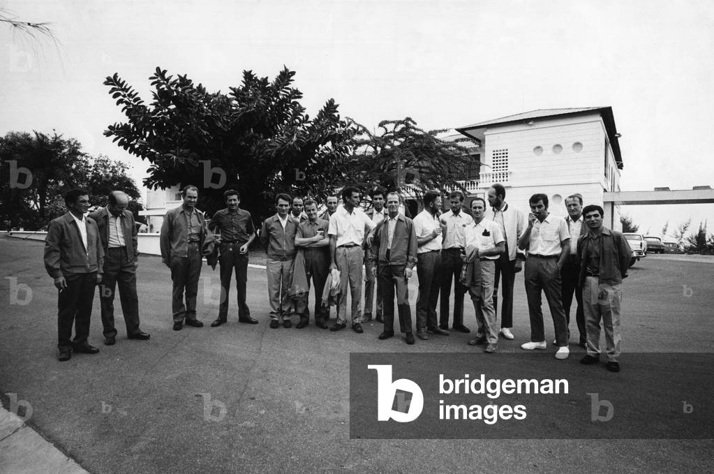 ENI (Italian National Hydrocarbon Corporation) technicians after their release