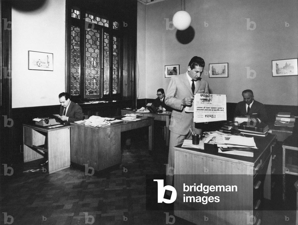 Epoca editorial staff, Italy, 1960 (b/w photo)