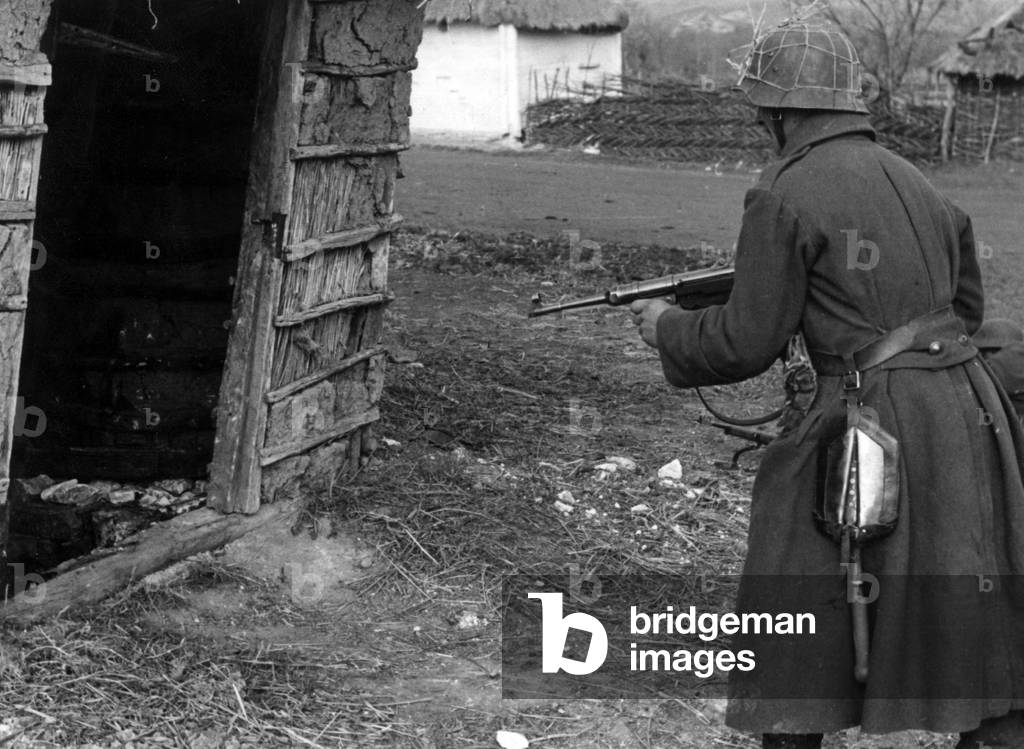Hungarian soldier in action