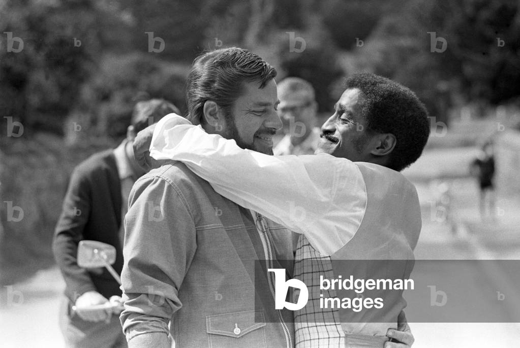 Jerry Lewis and Sammy Davis Jr. in One More Time, United Kingdom, 1969 (b/w photo)