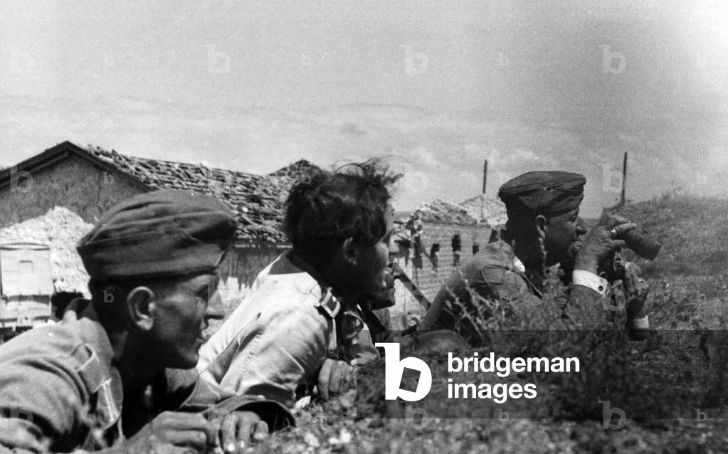 German general Erich von Manstein on the outskirts of Sevastopol