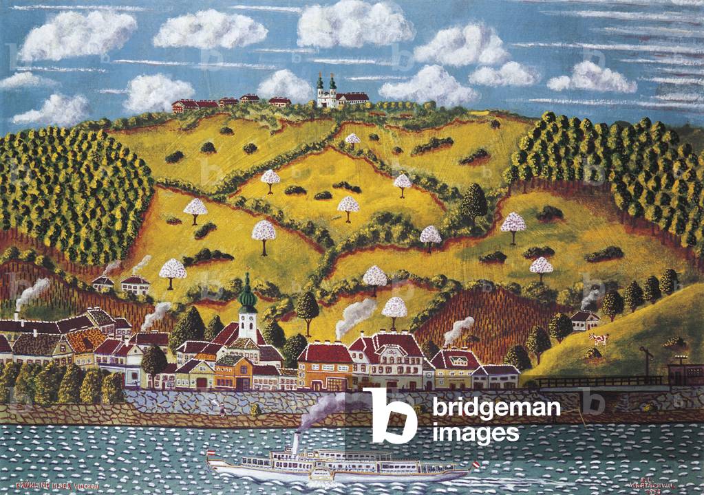 Landscape with the Danube, 1973 (oil on canvas)