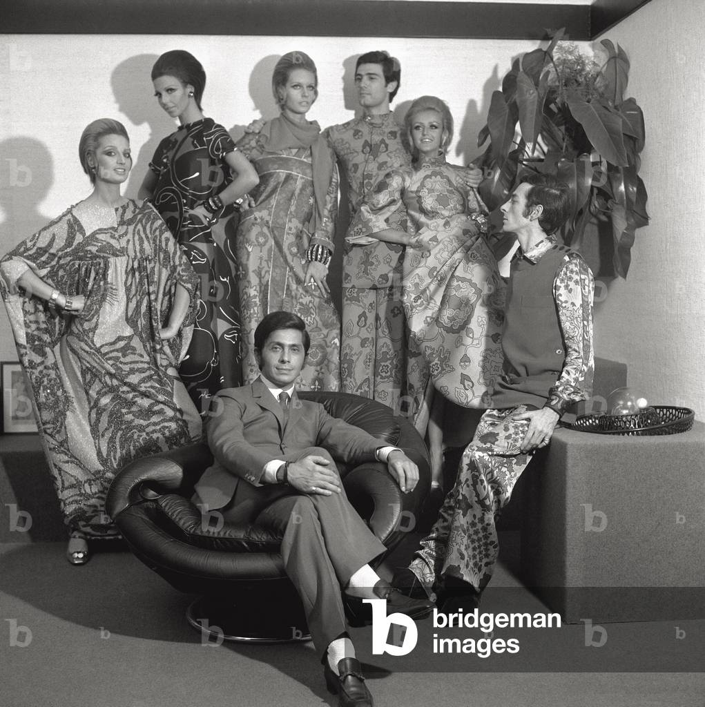 Valentino in his atelier, Rome, Italy, 1967