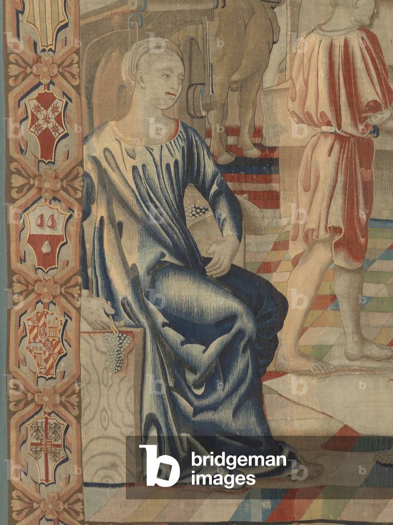 September (Settembre), by Benedetto da Milano upon drawing by Bramantino, c. 1503-1508, 16th century (tapestry)