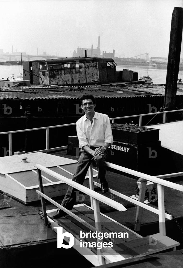 Sergio Franchi on the bridge of a a boat