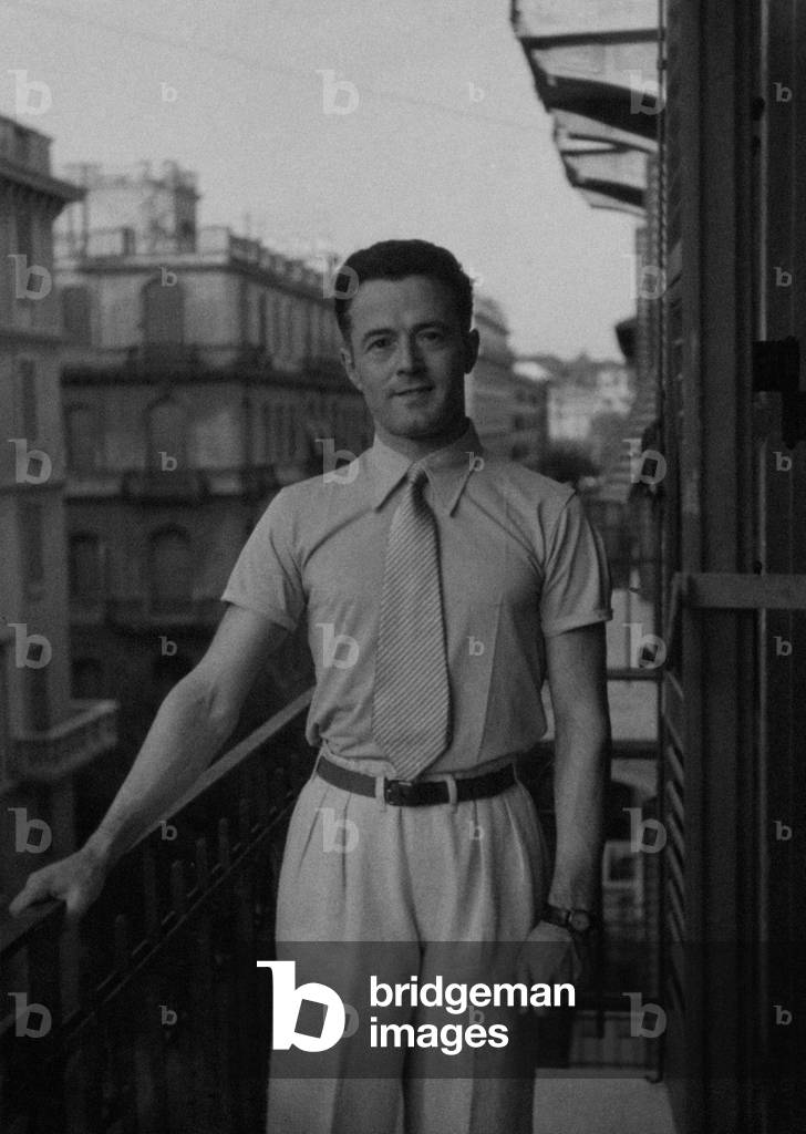 Ugo Betti on a balcony