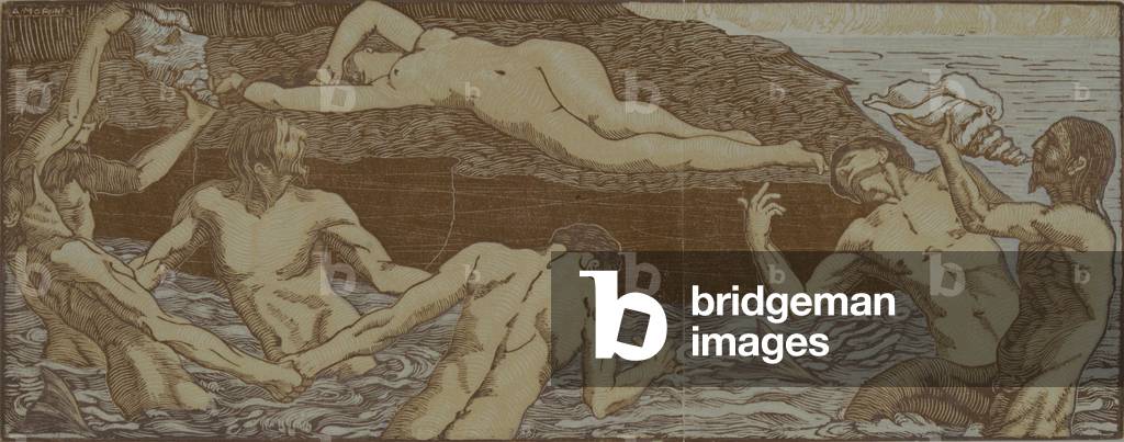 Allegory (Allegoria), by Antonio (Antonello) Moroni, 1913, 20th Century, xylography