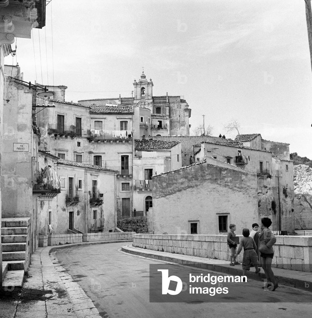 The neighbourhood called Ragusa Ibla, Ragusa, Italy, 1955