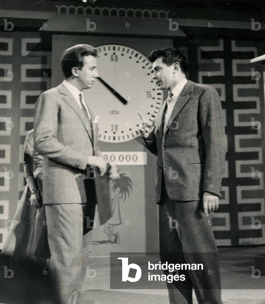 Mike Bongiorno talking to Vittorio De Benedetti Luciano Zeppegno