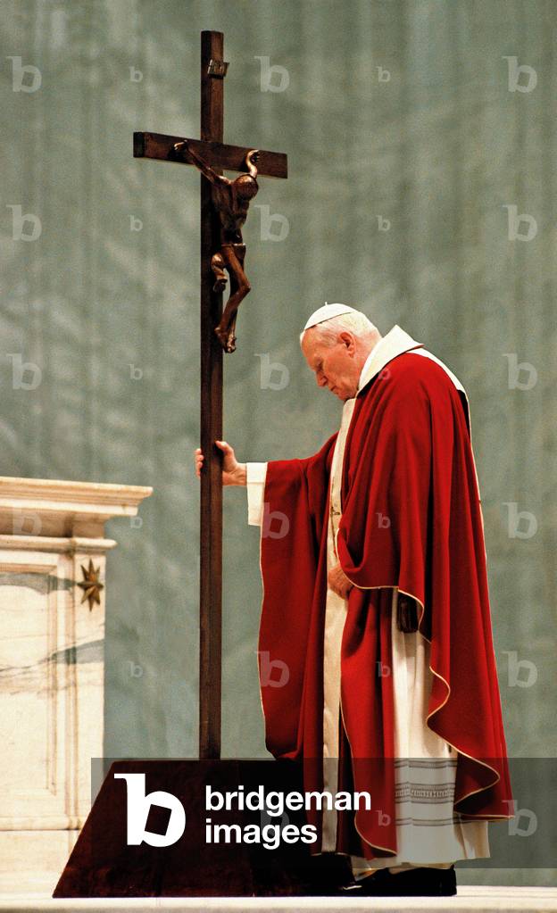 Pope John Paul II during the Celebration of the Lord’s Passion, Vatican City, Vatican City State