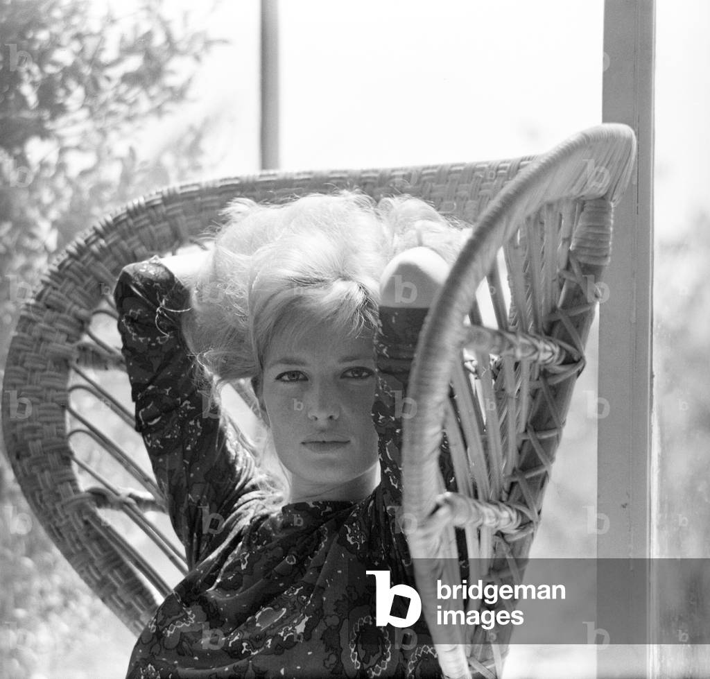 Monica Vitti posing, Italy, 1961 (b/w photo)