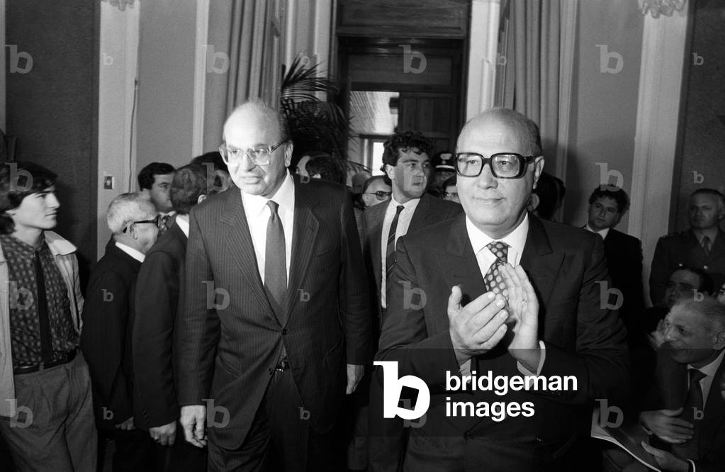 Bettino Craxi with Nino Calarco