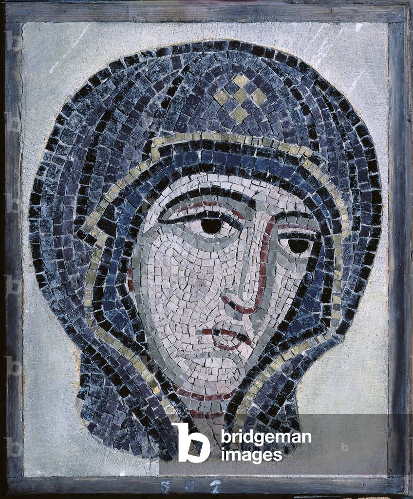 Head of the Virgin (Testa della Vergine), 19th Century, polychrome mosaic