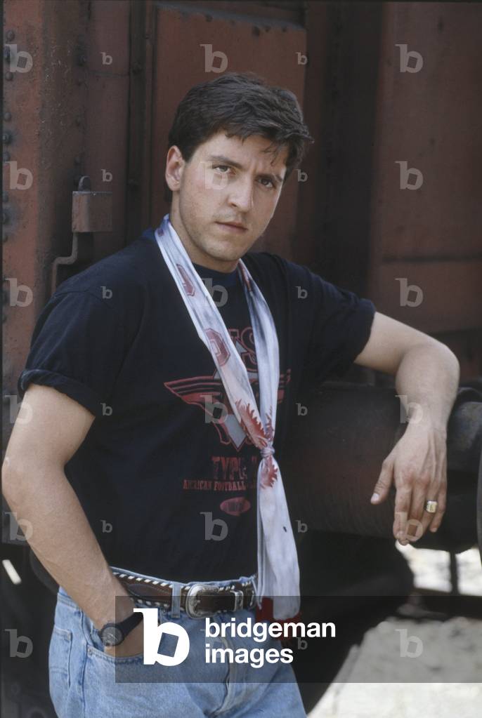 Ricky Memphis on the set of Ultra, Italy, 1991