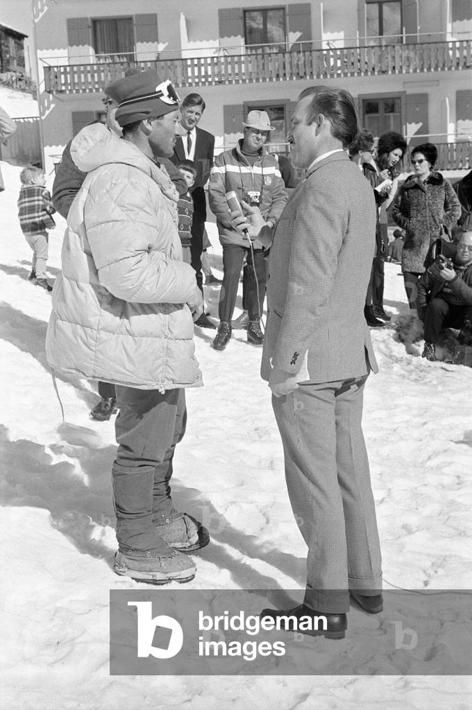 Walter Bonatti during an interview after his last climbing, Zermatt, Switzerland