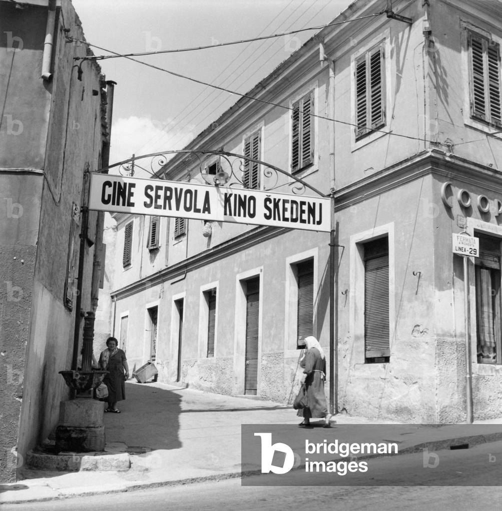 The sign of the cinema Servola in Trieste, Trieste, Italy