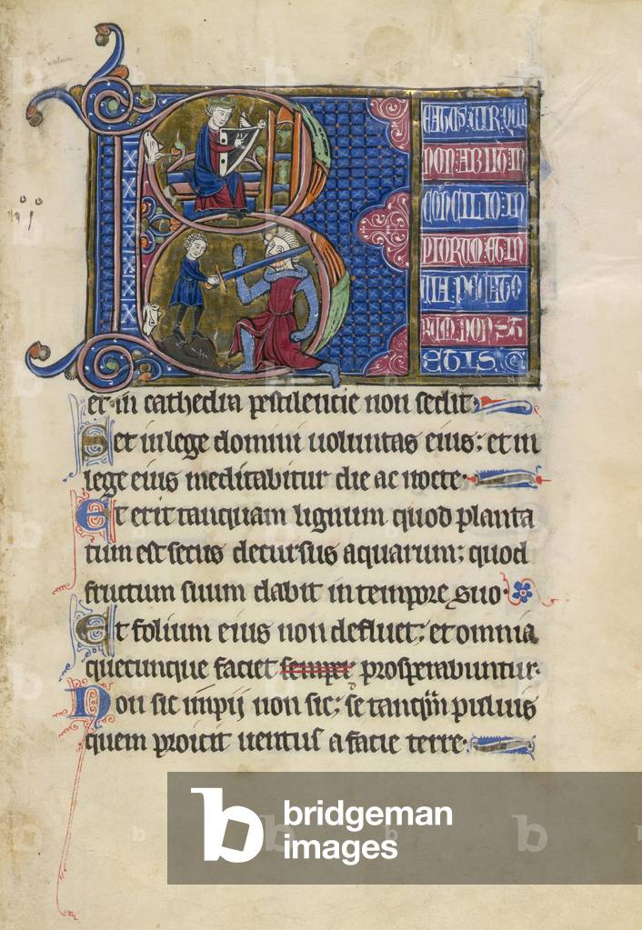 Psalter - Book of hours, 1218-1228 (parchment)